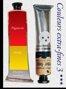 Leroux 3 csillagos festék kb. 75 % pigment tartalom, töltőanyag 25 % 