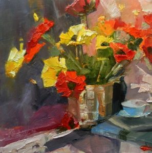 Egy izgalmas expresszív modern csendélet 