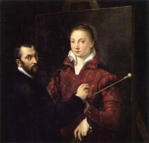 Sophonisba Anguissola – Önarckép Bernardino Campival 
