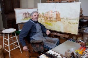Richard Schmid munka közben 