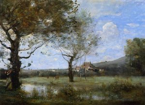 Camille Corot – Két nagy fa 
