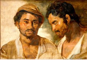 Peter Paul Rubens, "Két tanulmány egy fiatal férfiről" c. tanulmányán szépen megfigyelhető kétféle imprimatúra alkalmazása is. A jobb felső saroknál látható szürkés zöldes, míg a kép bal oldalán a világos, sárágás aláfestés látható. ez egy tanulmány amelyen Rubens egy képen belül nem csak a férfi portréját tanulmányozta két eltérő szögből de az eltérő imprimatúrában rejlő lehetőségeket is tanulmányozta egyúttal. 