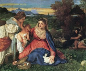 Tiziano – Nyúl és Madonna 